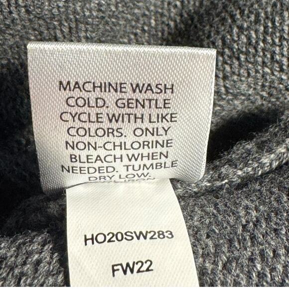 New Flag & Anthem Men's Gray Buttoned Neck Knitted Hoodie Sweater Size Small NWT - Picture 5 of 6